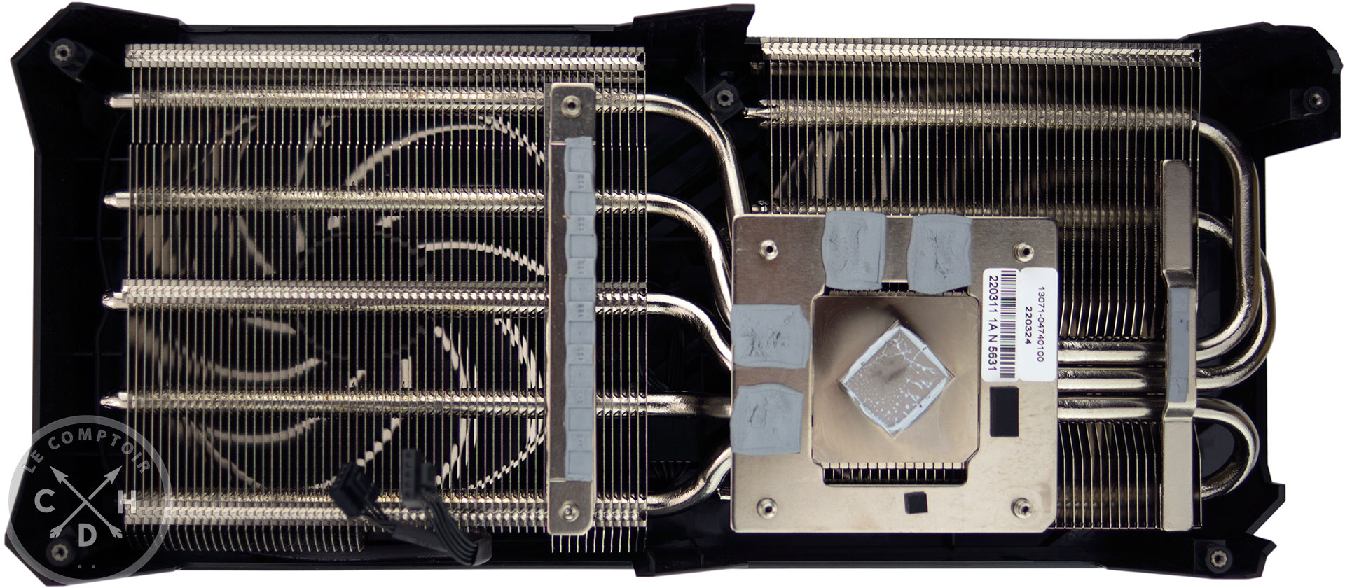 Asus RX 6650 XT Gaming : le radiateur